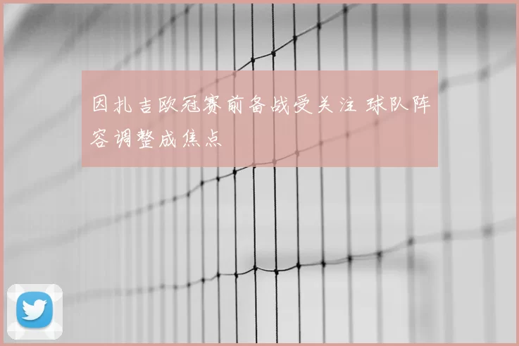因扎吉欧冠赛前备战受关注 球队阵容调整成焦点
