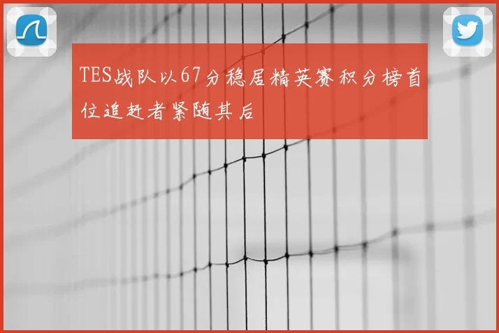 TES战队以67分稳居精英赛积分榜首位追赶者紧随其后